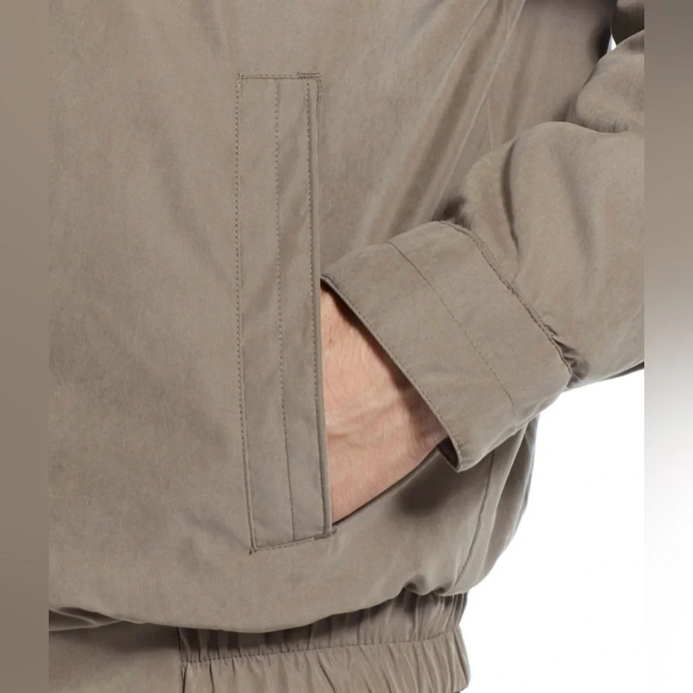 Weatherproof Men's Taupe with Brown Interior Bomber Jacket - Picture 3 of 14